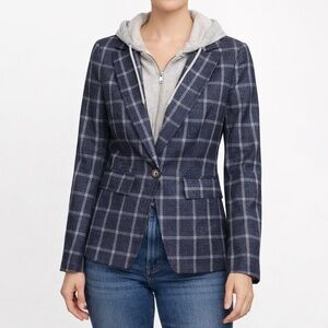 Blue Revival  - Hooded Dickey Plaid Blaze